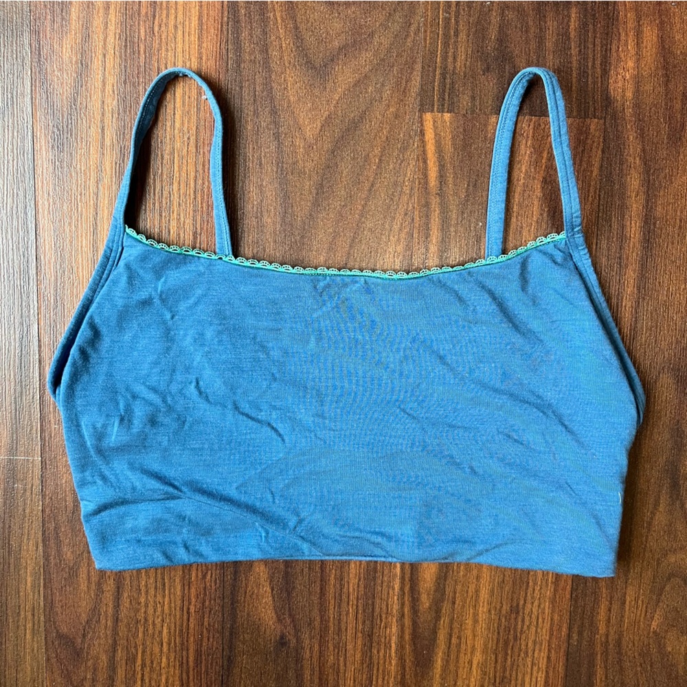 Blue Lace Trim Parade Bralette